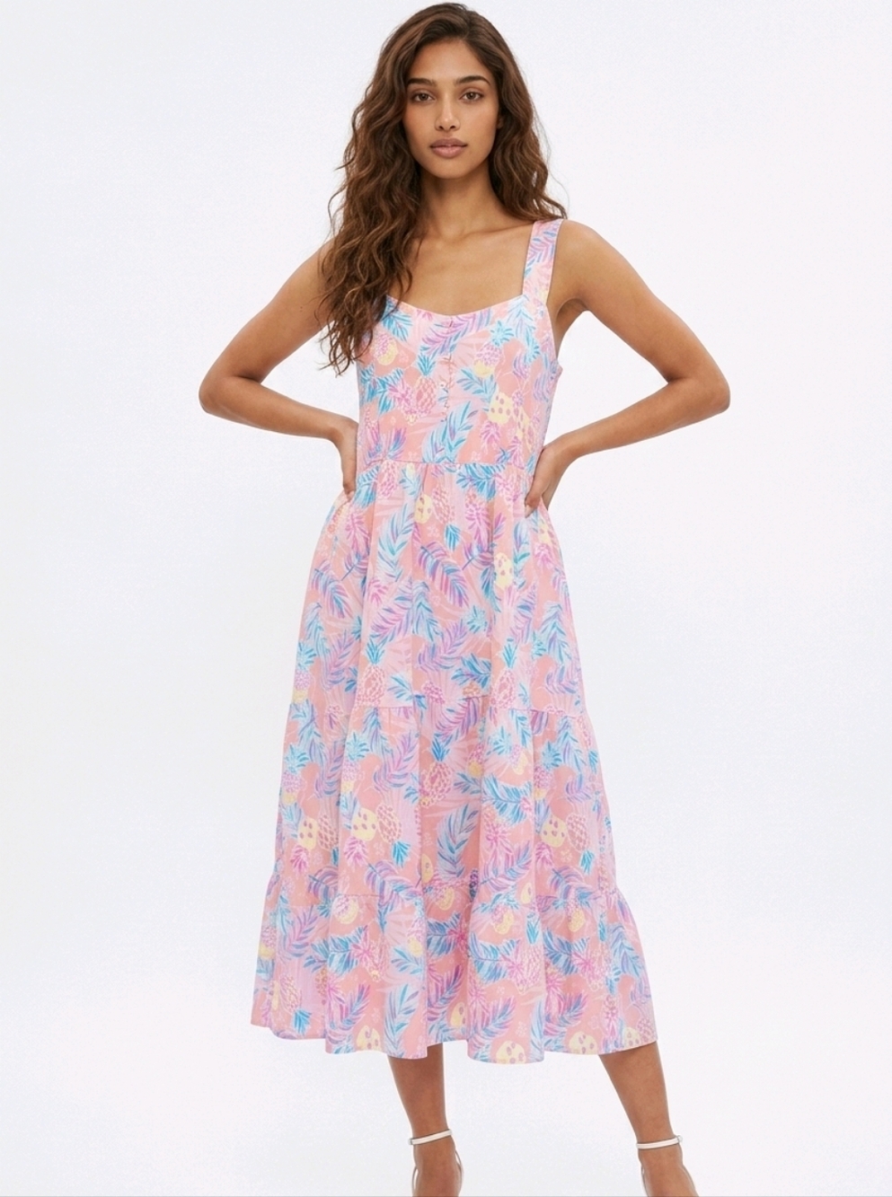 Simply Southern Floral Sleeveless Maxi Dress Large